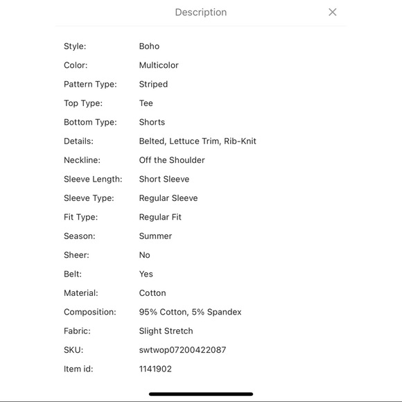 SHEIN Belted Striped Shorts Pink - Picture 5 of 5